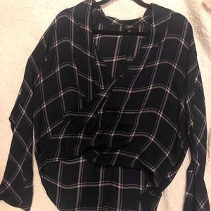 Aritzia flannel style blouse
